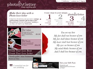 Photo Love Letter website