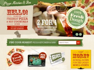 Pizza Kitchen Bars website