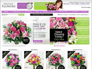 Prestige Flowers website