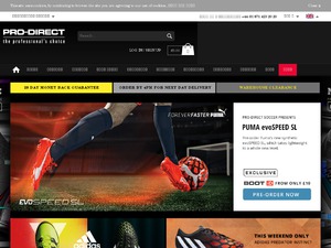 Pro Direct Soccer website