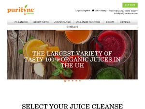 Purifyne Cleanse website