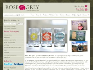 Rose and Grey website