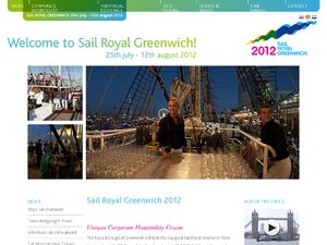 Thames Tall Ship cruise website