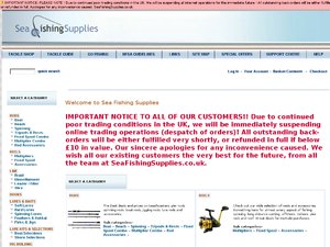 Sea Fishing Supplies website