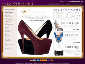 Shop Savannahs website