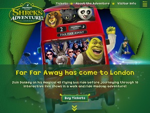 Shrek Adventures website