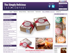Simply Delicious Cakes website