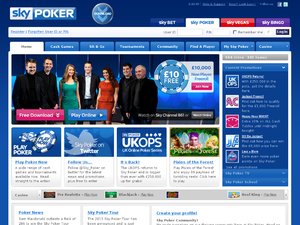 Sky Poker website