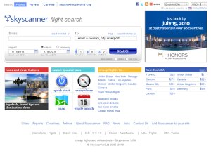 Skyscanner website
