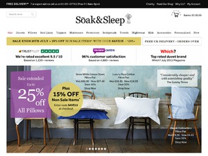 Soak and Sleep website