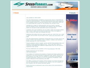 Speed Ferries website