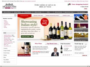The Sunday Times Wine Club website