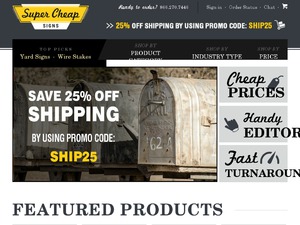 Super Cheap Signs Global website
