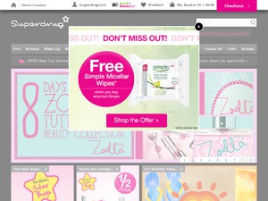 Superdrug website