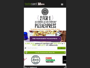 Taste Card website