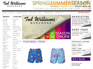 Ted Williams Menswear website