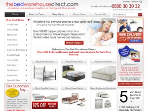The Bed Warehouse website