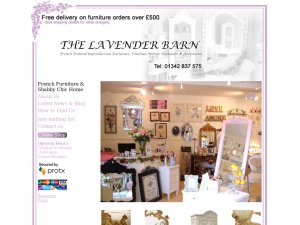 The Lavender Barn website