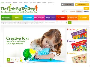 The Little Big Toy Shop website