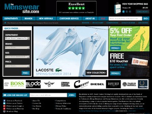 Escape Menswear website