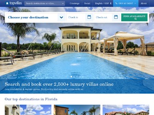 The Top Villas website