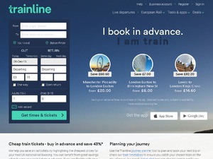 The Trainline website