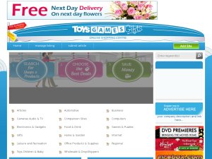 Toysgamesgifts website