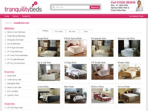 Tranquility Beds website