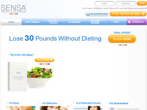 Sensa Weight-Loss System website