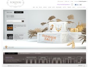 Forzieri website