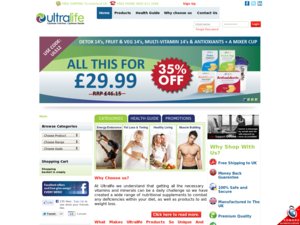 Ultra Life Shop website