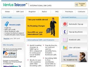 Ventus Telecom website