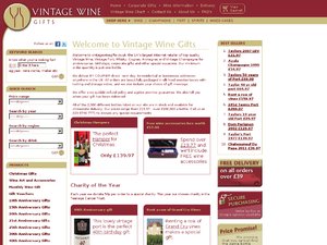 Vintage Wine Gifts website