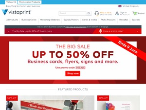 Vistaprint website