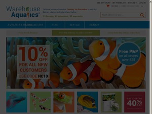 Warehouse Aquatics website