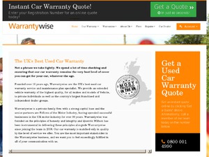 Warranty Wise website