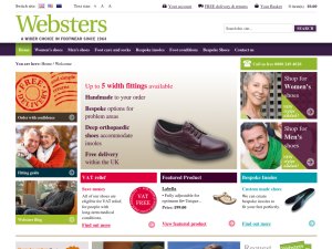 Webster Shoes website