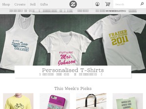 Zazzle website